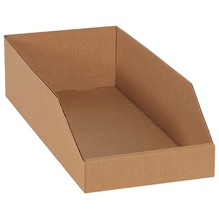 Bsc Preferred 12 x 24 x 4-1/2'' Kraft Bin Boxes, 50PK BUY00087624